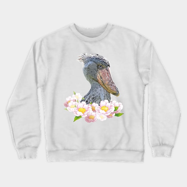 Shoebill Crewneck Sweatshirt by obscurite